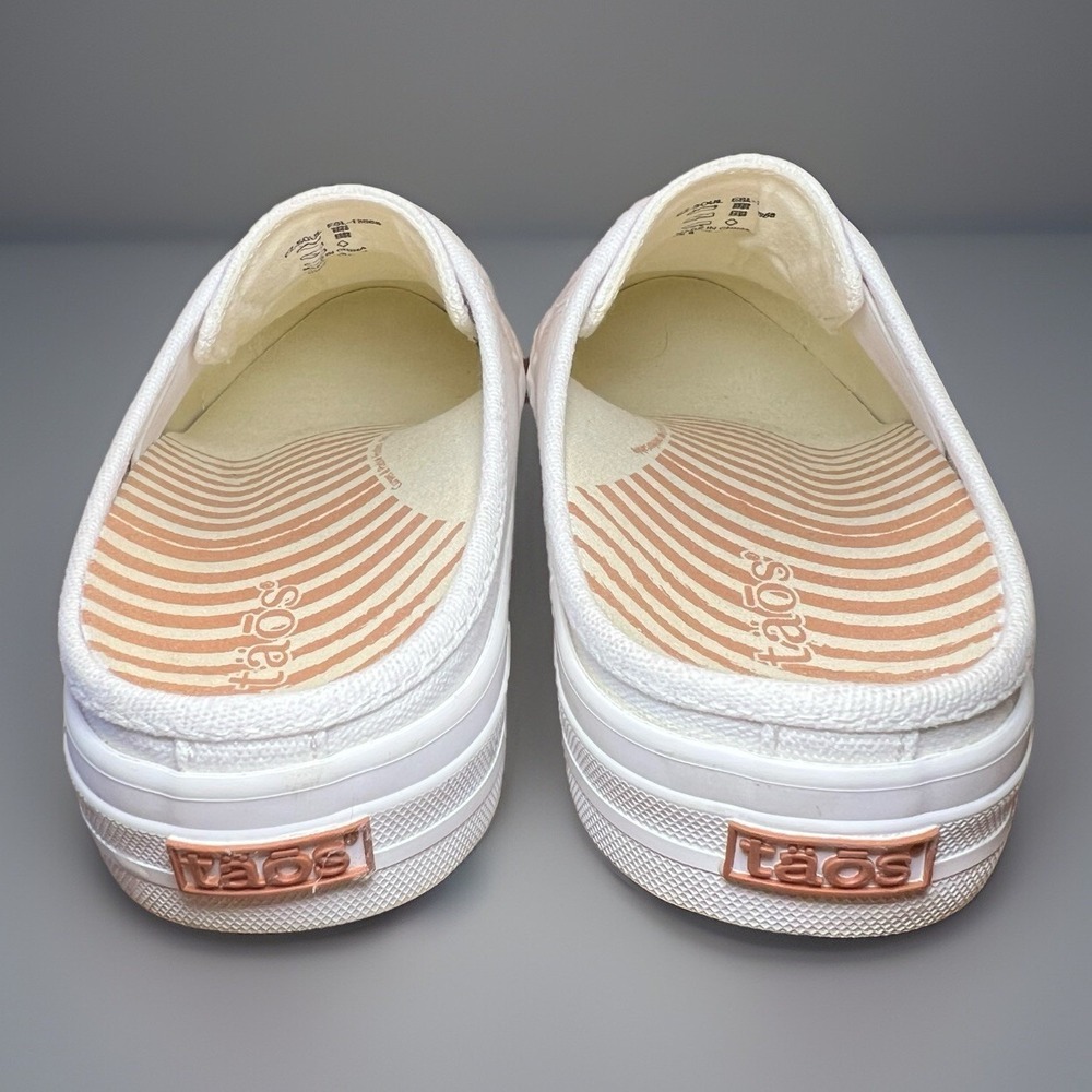 Taos Ez Soul White Canvas Slip On Sneaker Slides Womens Size US 8 - Picture 7 of 10